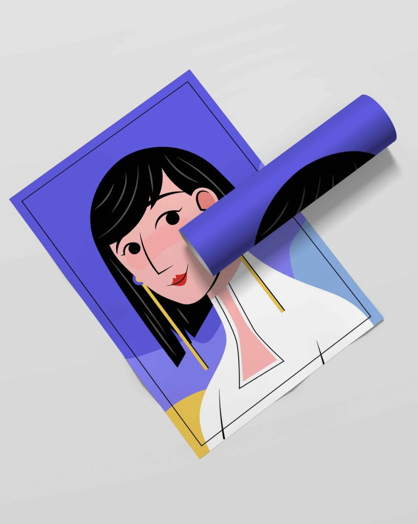 Classic Women Portrait Art Frame For Wall Decor- Funkydecors Xs / Roll Posters Prints & Visual