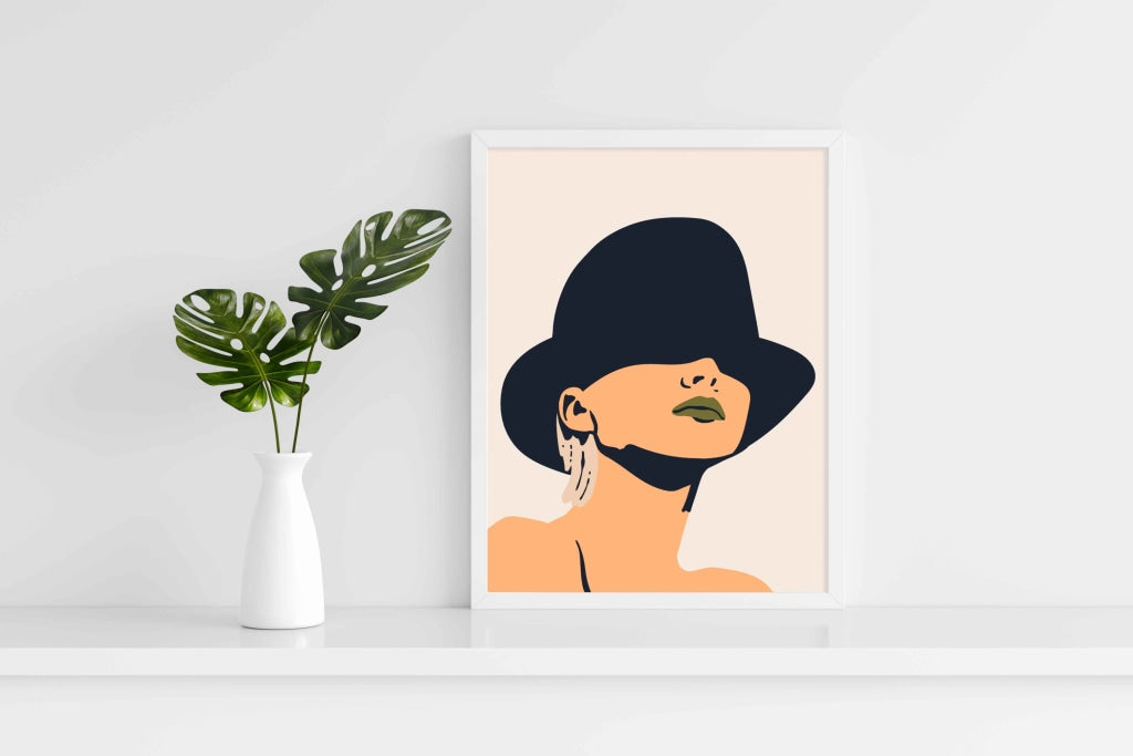 Classic Women Portrait Art Frame For Wall Decor- Funkydecors Xs / White Posters Prints & Visual