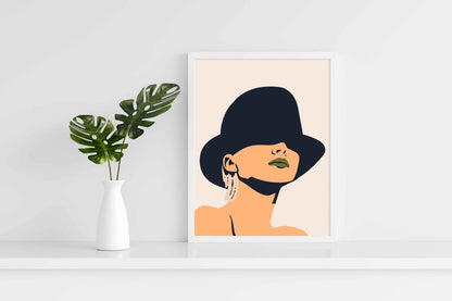 Classic Women Portrait Art Frame For Wall Decor- Funkydecors Xs / White Posters Prints & Visual