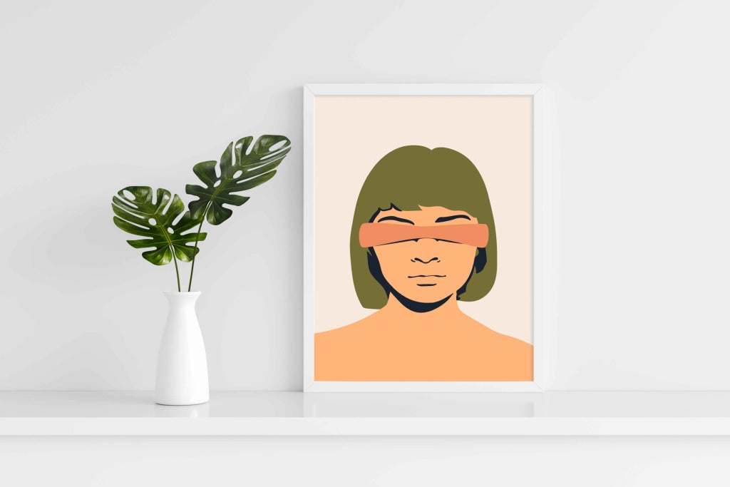 Classic Women Portrait Art Frame For Wall Decor- Funkydecors Xs / White Posters Prints &amp; Visual