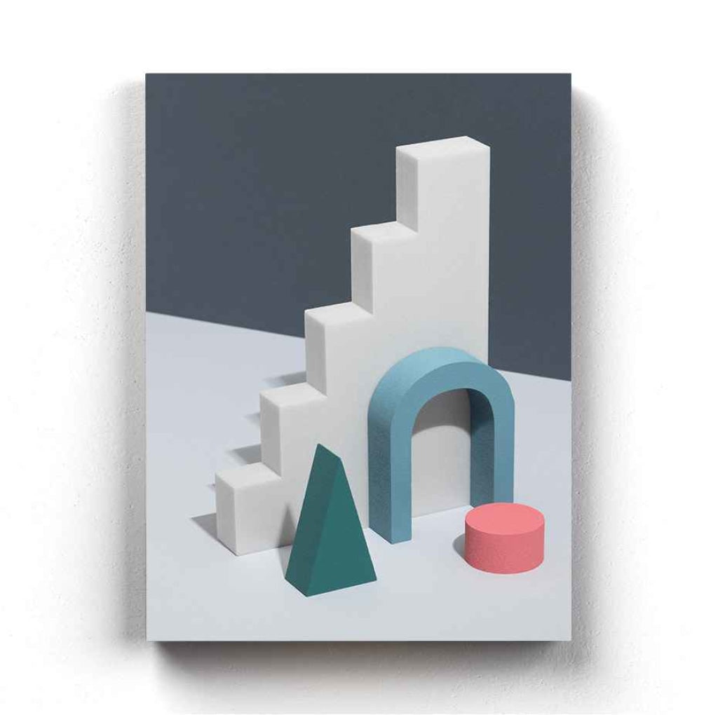 Classy 3D Geometric Art Frame For Wall Decor- Funkydecors Xs / Canvas Posters Prints & Visual