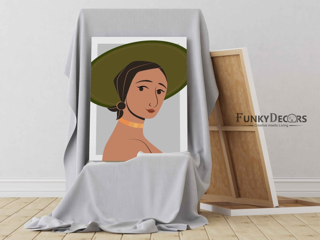 Classy Women Portrait Art Frame For Wall Decor- Funkydecors Posters Prints & Visual Artwork