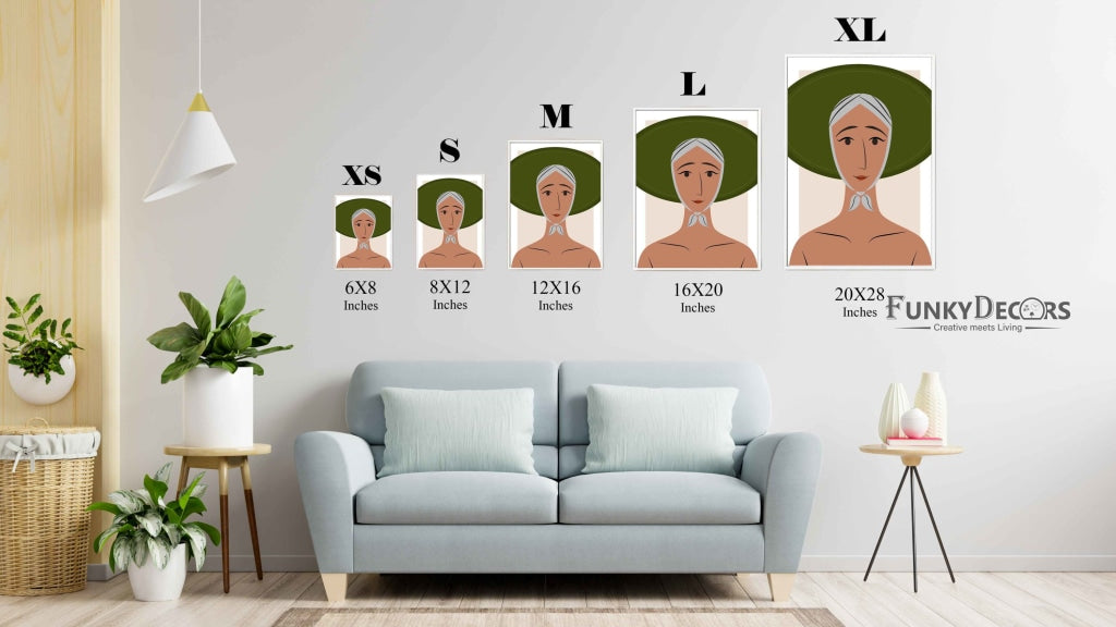 Classy Women Portrait Art Frame For Wall Decor- Funkydecors Posters Prints & Visual Artwork