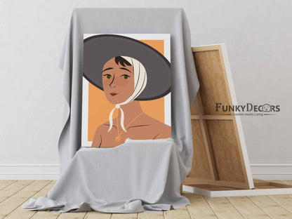 Classy Women Portrait Art Frame For Wall Decor- Funkydecors Posters Prints & Visual Artwork