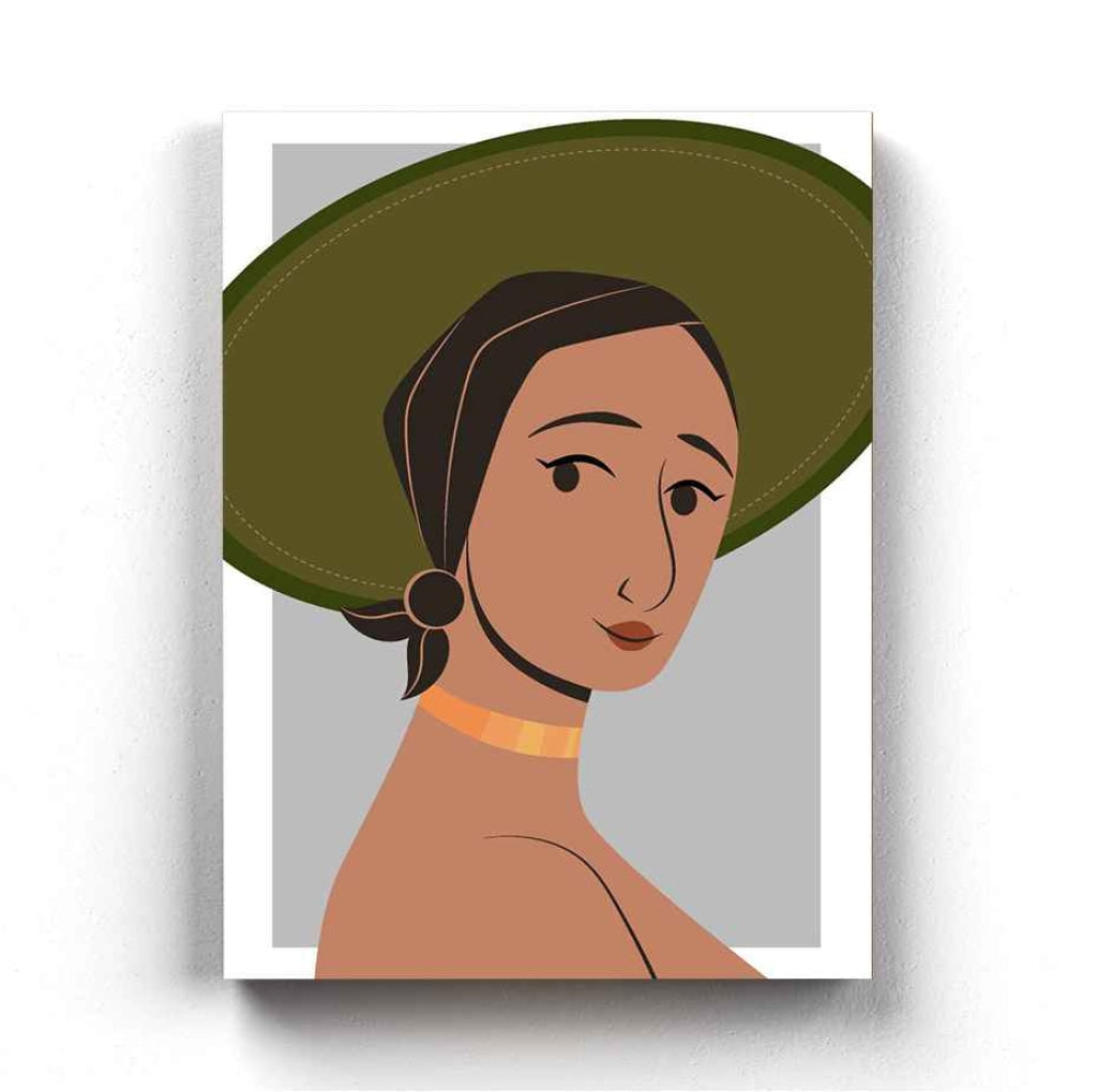 Classy Women Portrait Art Frame For Wall Decor- Funkydecors Xs / Canvas Posters Prints & Visual