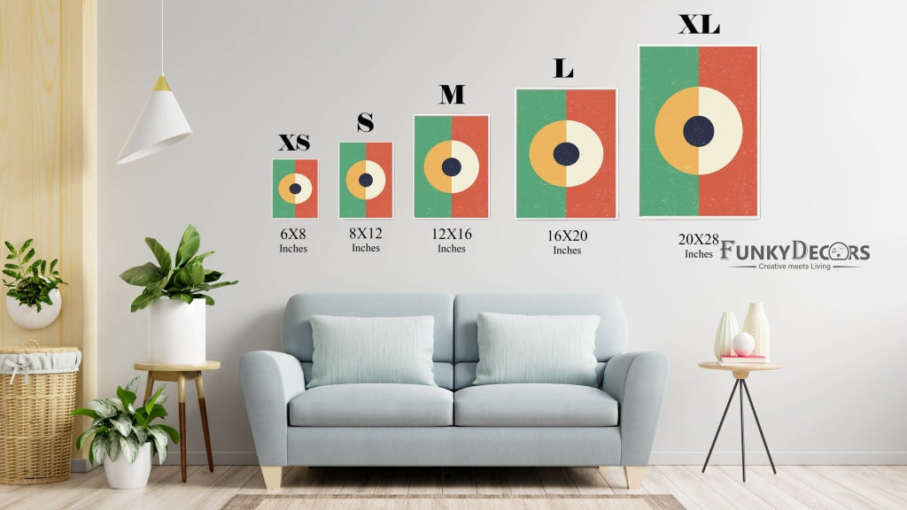 Colour Block - Abstract 3 Panels Art Frame For Wall Decor- Funkydecors Posters Prints &amp; Visual