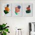 Colour Block -Abstract 3 Panels Art Frame For Wall Decor- Funkydecors Xs / Canvas Posters Prints &