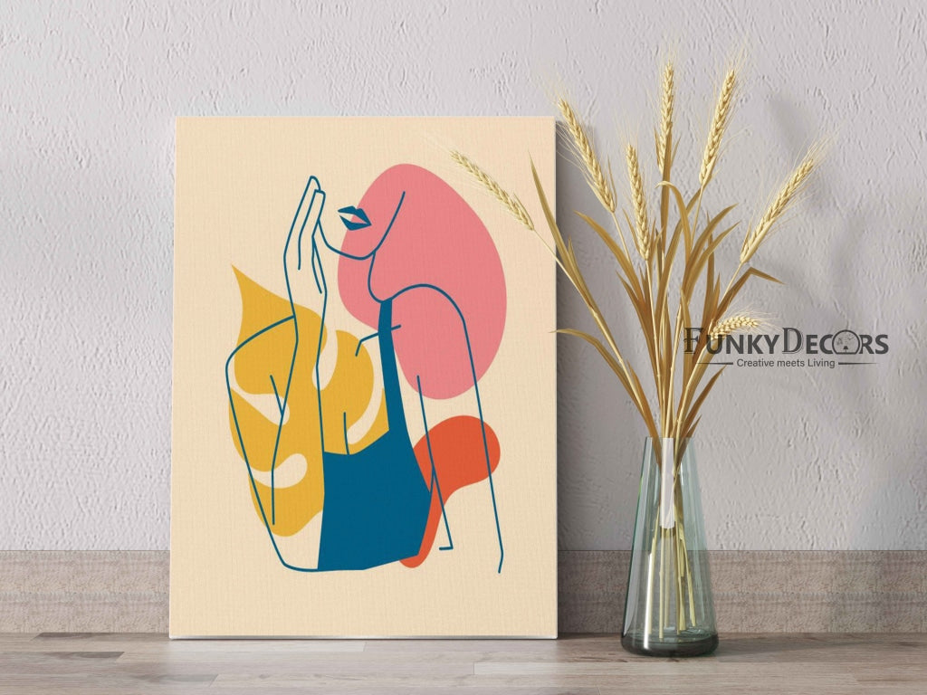 Colour Block Design Portrait Art Frame For Wall Decor- Funkydecors Posters Prints & Visual Artwork