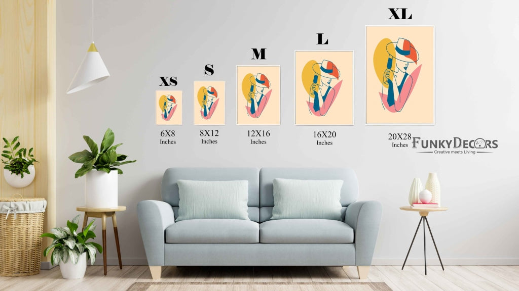 Colour Block Design Portrait Art Frame For Wall Decor- Funkydecors Posters Prints &amp; Visual Artwork
