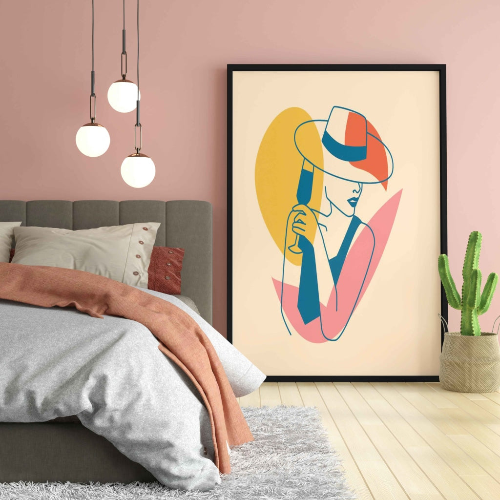 Colour Block Design Portrait Art Frame For Wall Decor- Funkydecors Xs / Black Posters Prints &