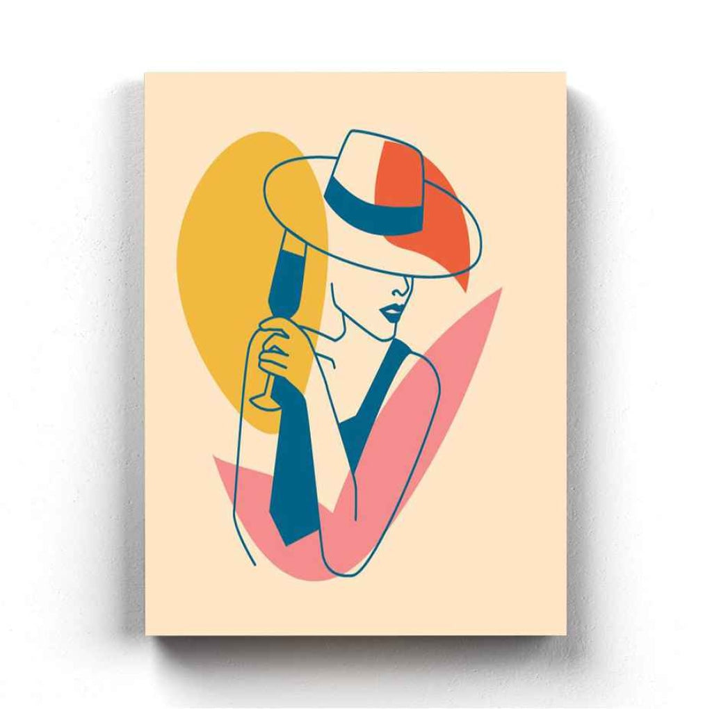 Colour Block Design Portrait Art Frame For Wall Decor- Funkydecors Xs / Canvas Posters Prints &amp;