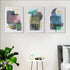 Colour Blocks - Abstract 3 Panels Art Frame For Wall Decor- Funkydecors Xs / Canvas Posters Prints &