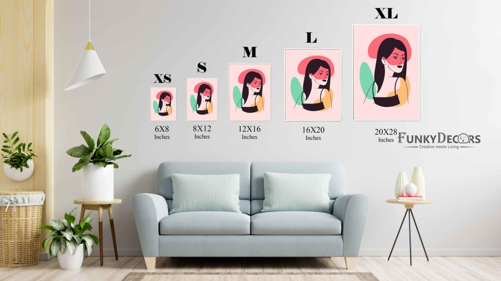 Colour Blocks Elegant Portrait Art Frame For Wall Decor- Funkydecors Posters Prints & Visual Artwork