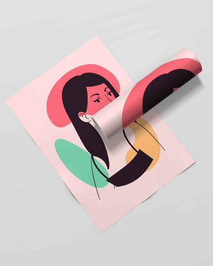 Colour Blocks Elegant Portrait Art Frame For Wall Decor- Funkydecors Xs / Roll Posters Prints &