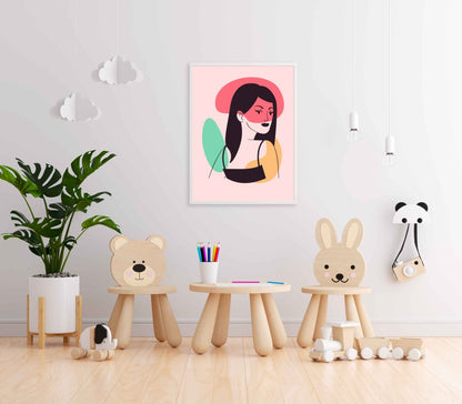 Colour Blocks Elegant Portrait Art Frame For Wall Decor- Funkydecors Xs / White Posters Prints &