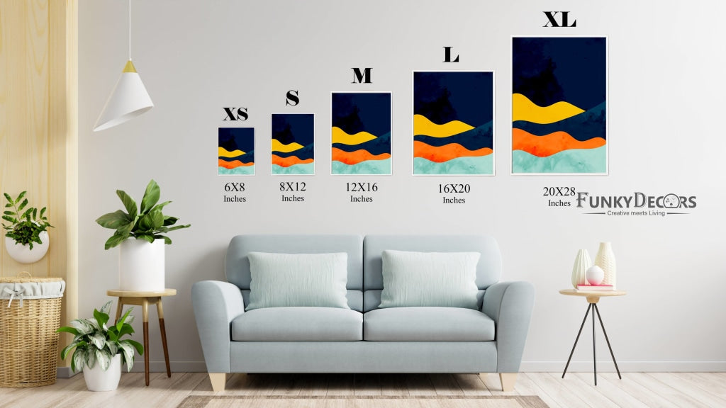 Colour Blocks - Minimal 3 Panels Art Frame For Wall Decor- Funkydecors Posters Prints &amp; Visual