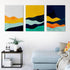 Colour Blocks - Minimal 3 Panels Art Frame For Wall Decor- Funkydecors Xs / Canvas Posters Prints &