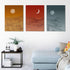 Colour Blocks - Minimal 3 Panels Art Frame For Wall Decor- Funkydecors Xs / Canvas Posters Prints &