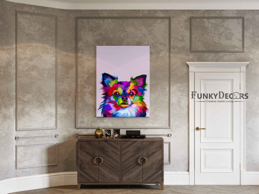 Colourful Chihuahua - Animal Art Frame For Wall Decor- Funkydecors Posters Prints & Visual Artwork
