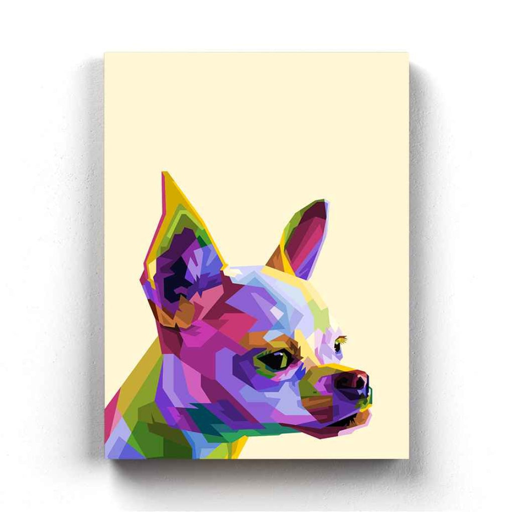 Colourful Chihuahua - Animal Art Frame For Wall Decor- Funkydecors Xs / Canvas Posters Prints &