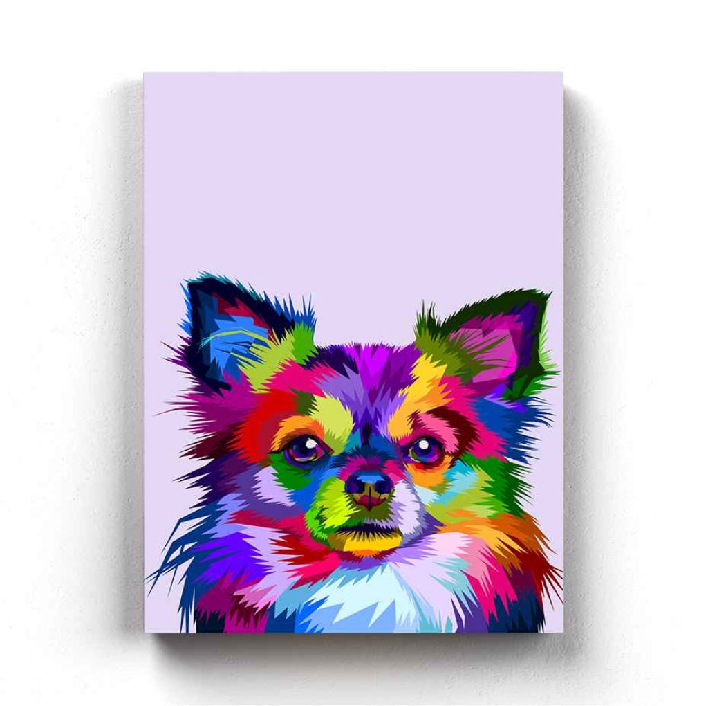 Colourful Chihuahua - Animal Art Frame For Wall Decor- Funkydecors Xs / Canvas Posters Prints &amp;