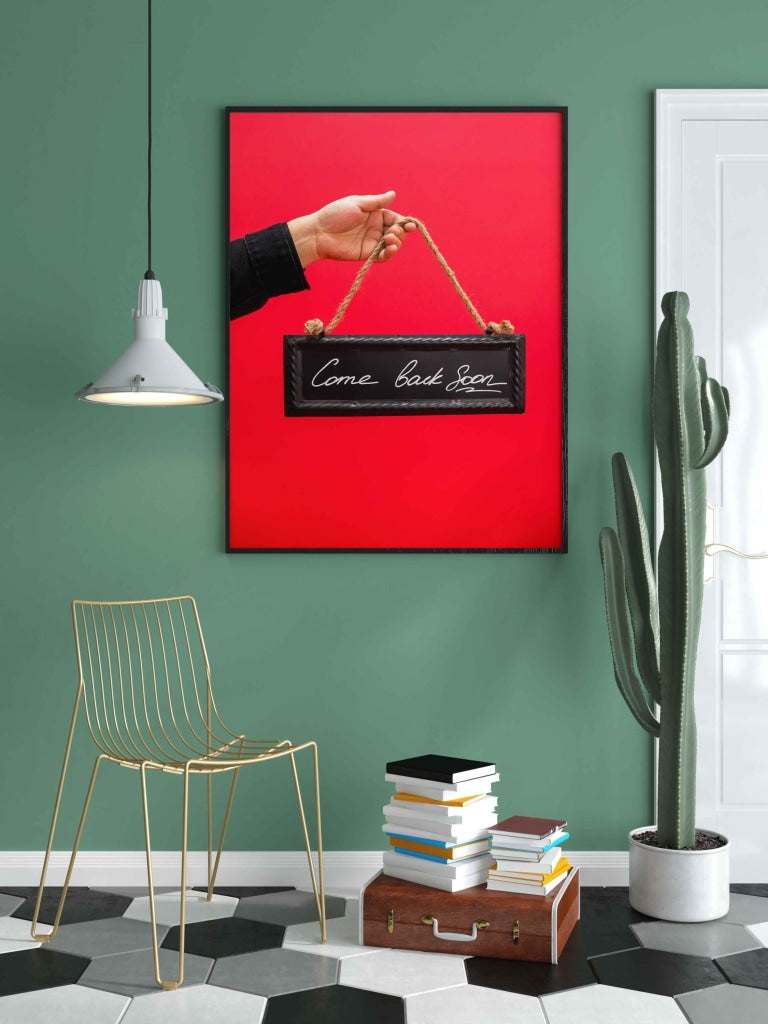 Come Back Soon - Business Art Frame For Wall Decor- Funkydecors Xs / Black Posters Prints & Visual