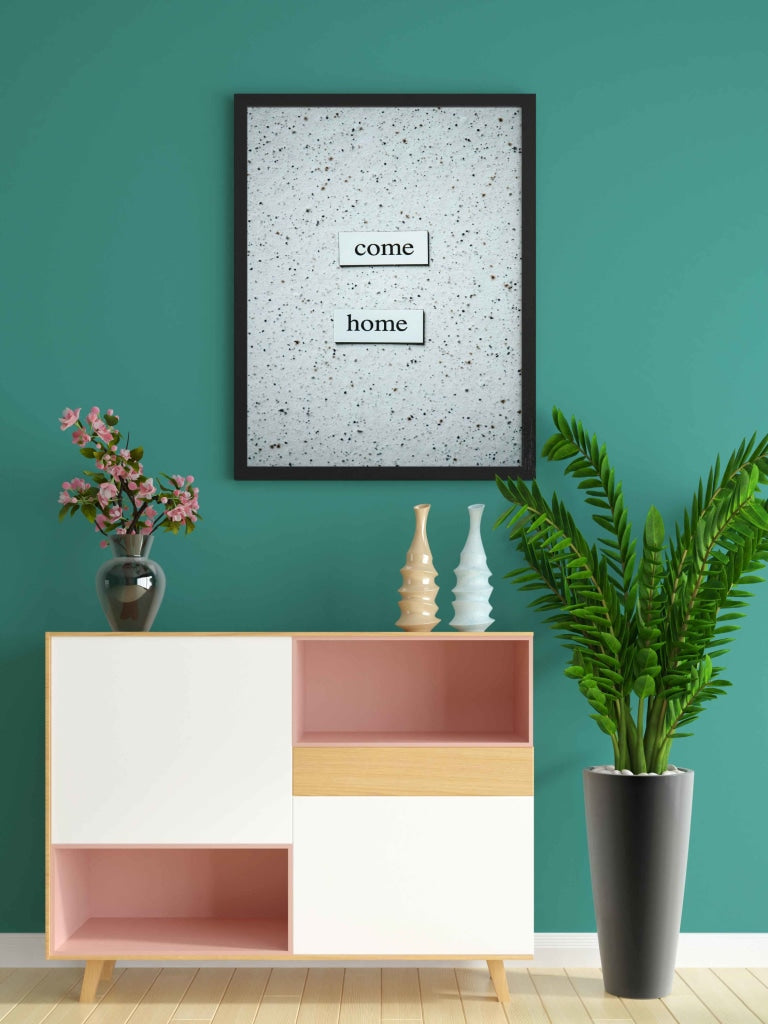 Come Home - Quotes Art Frame For Wall Decor- Funkydecors Xs / Black Posters Prints & Visual Artwork