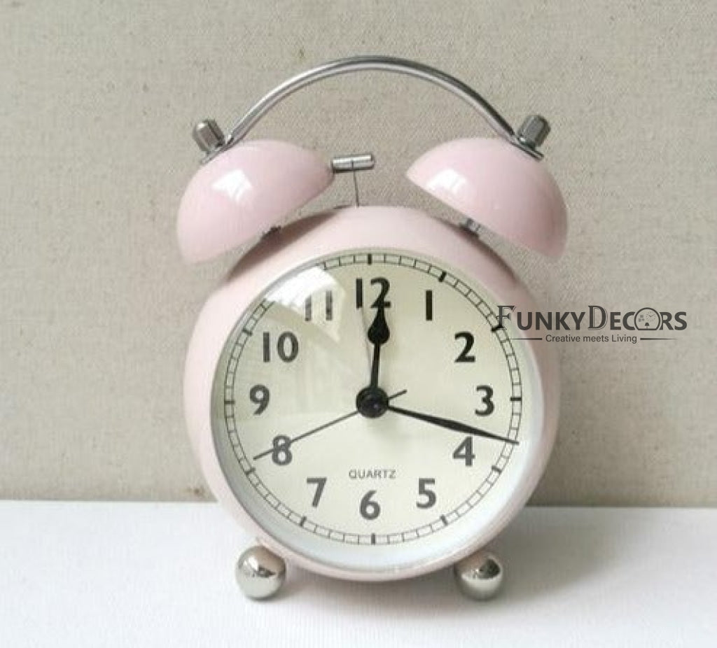 Cream Royal Retro Style Alarm Kids Room Table Clock-Funkydecors Clocks