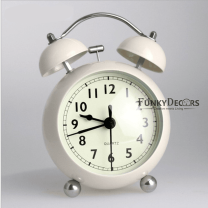 Cream Royal Retro Style Alarm Kids Room Table Clock-Funkydecors Clocks