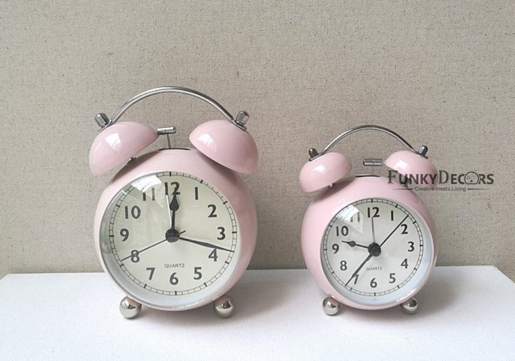 Cream Royal Retro Style Alarm Kids Room Table Clock-Funkydecors Clocks