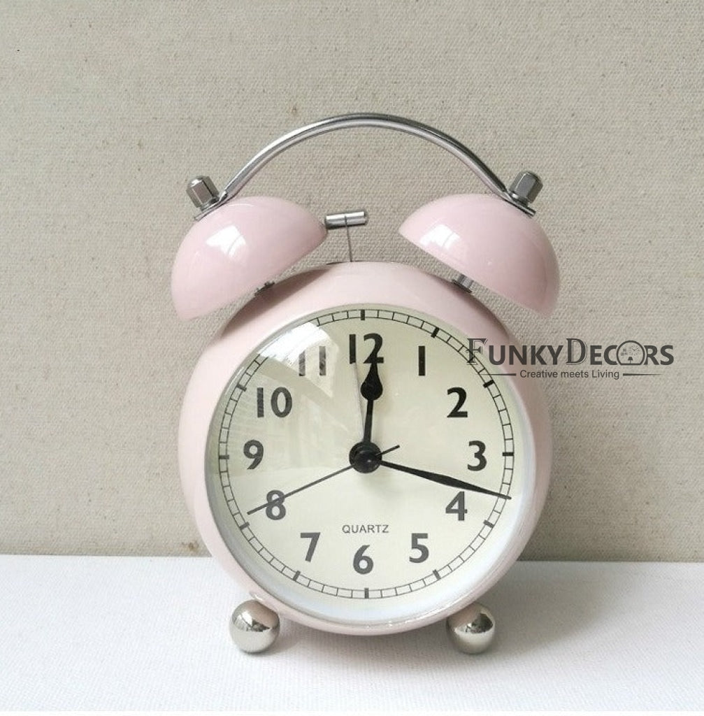 Cream Royal Retro Style Alarm Kids Room Table Clock-Funkydecors Clocks