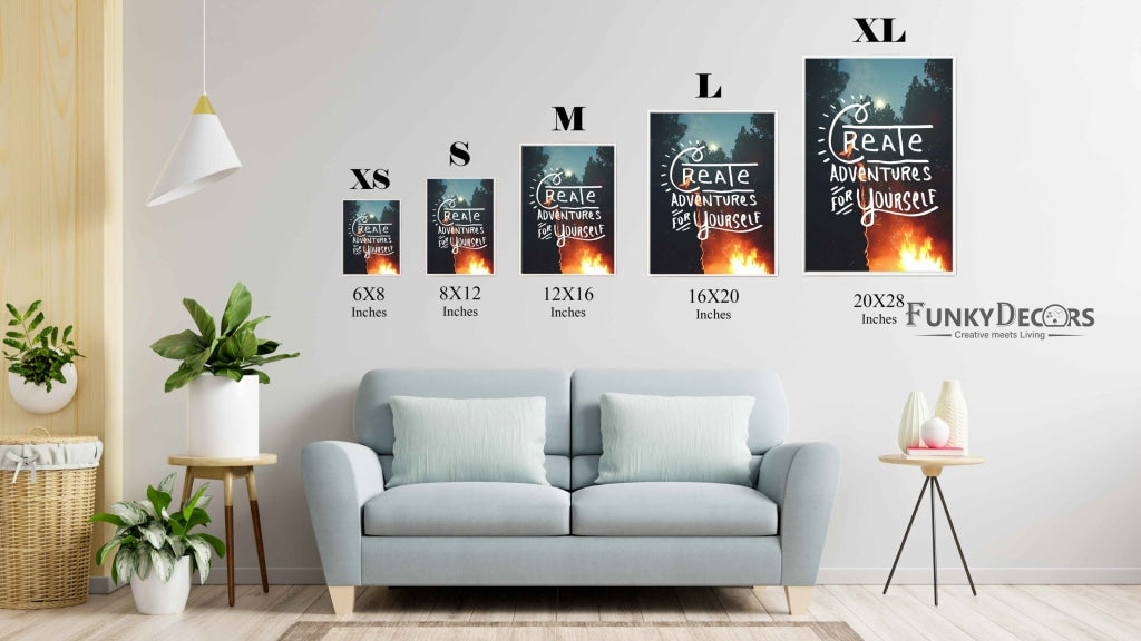Create Adventures For Yourself - Life Quotes Art Frame For Wall Decor- Funkydecors Posters Prints &amp;