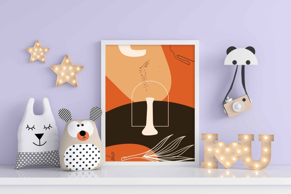 Creative Abstract Art Frame For Wall Decor- Funkydecors Xs / White Posters Prints & Visual Artwork