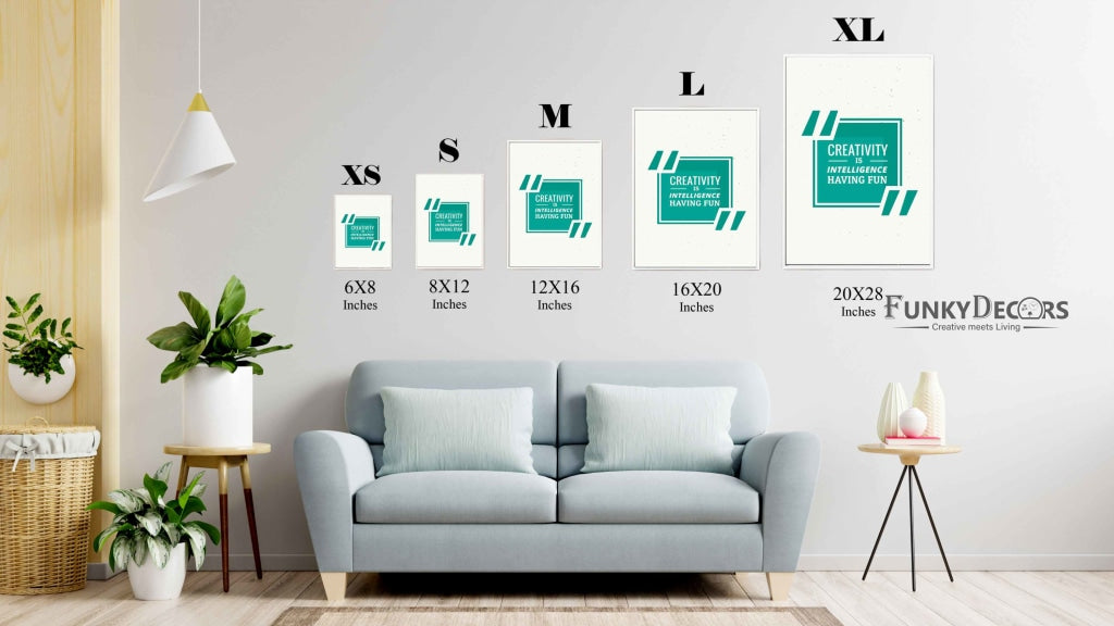 Creativity Is Intelligence Having Fun Quotes Art Frame For Wall Decor- Funkydecors Posters Prints &amp;