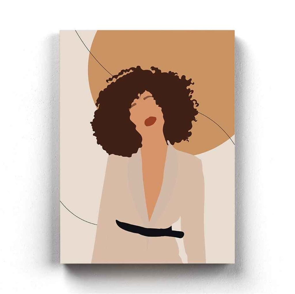 Crowned In My Curls Portrait Art Frame For Wall Decor- Funkydecors Xs / Canvas Posters Prints &