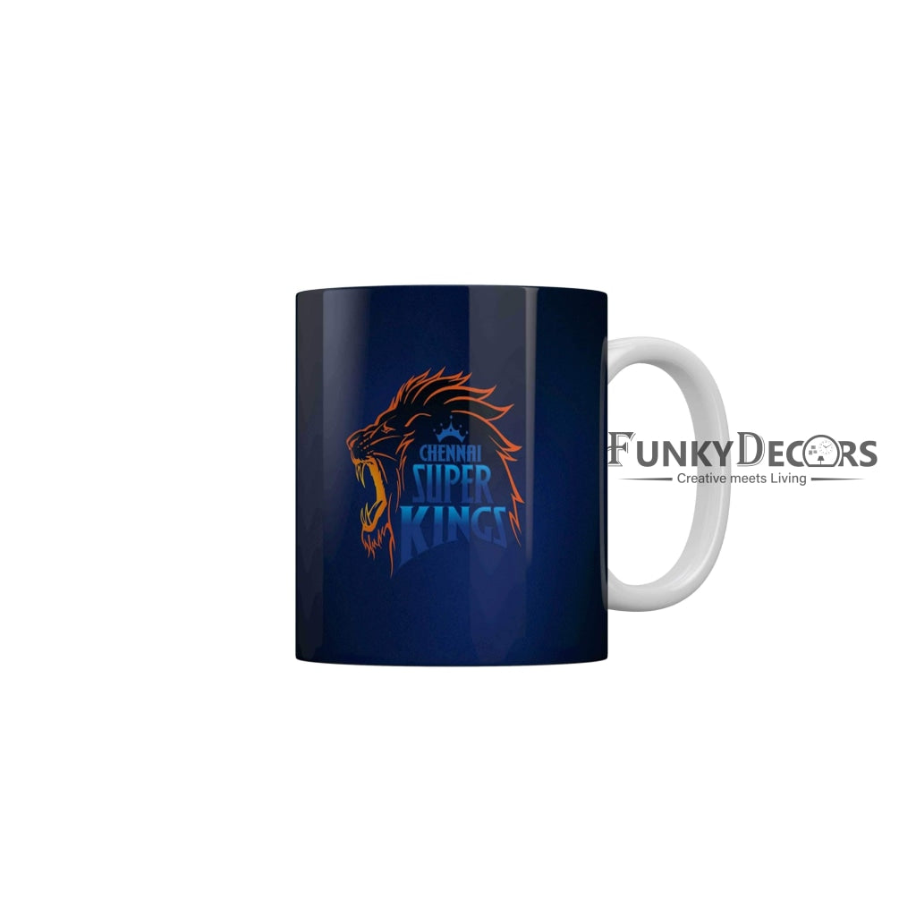 CSK Logo Coffee Ceramic Mug 350 ML-FunkyDecors IPL Mugs FunkyDecors
