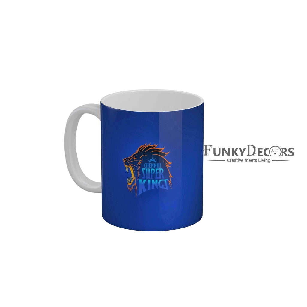 CSK Logo Coffee Ceramic Mug 350 ML-FunkyDecors IPL Mugs FunkyDecors