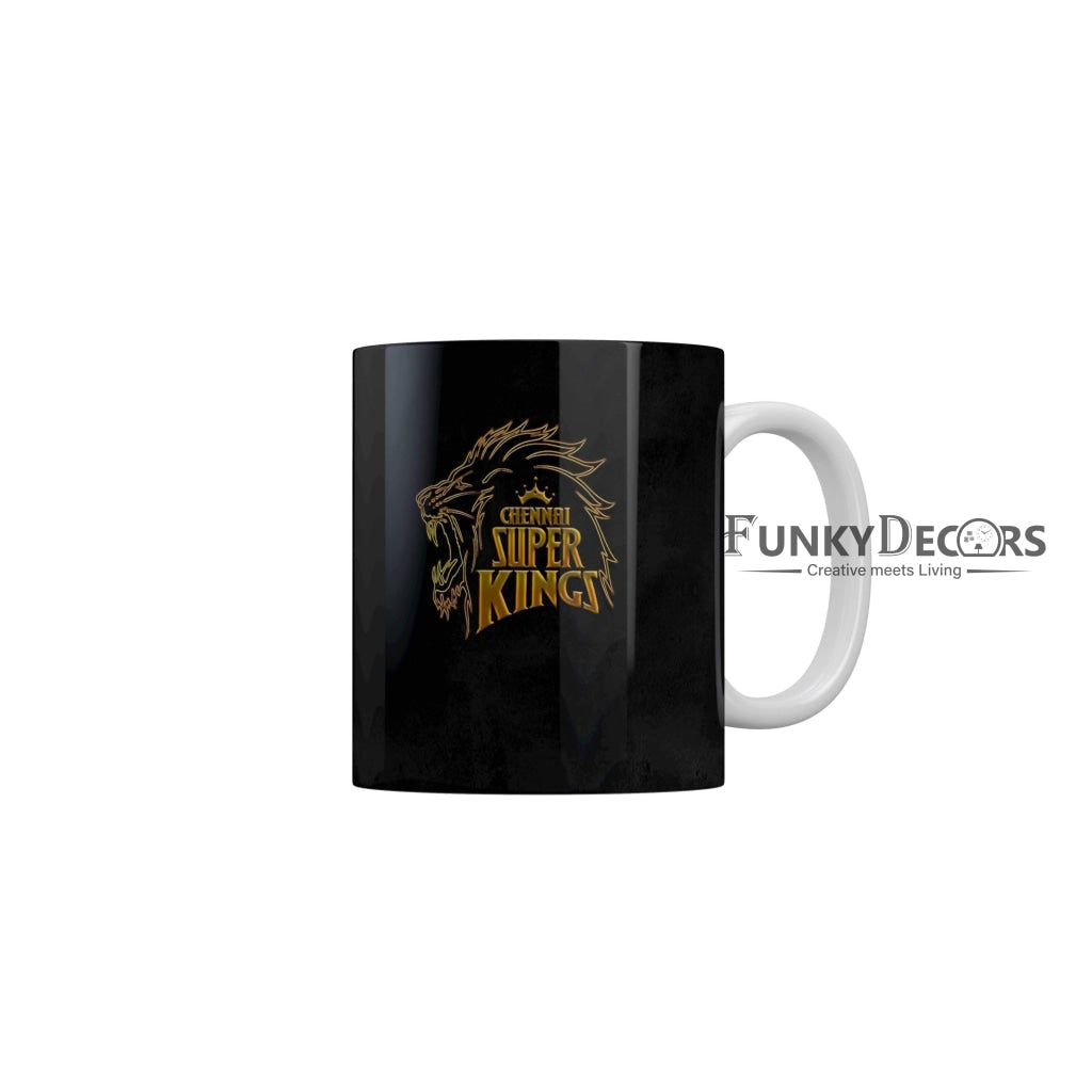 CSK Logo Coffee Ceramic Mug 350 ML-FunkyDecors IPL Mugs FunkyDecors