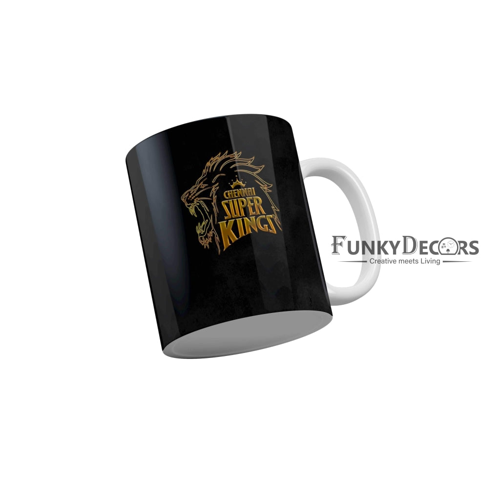CSK Logo Coffee Ceramic Mug 350 ML-FunkyDecors IPL Mugs FunkyDecors