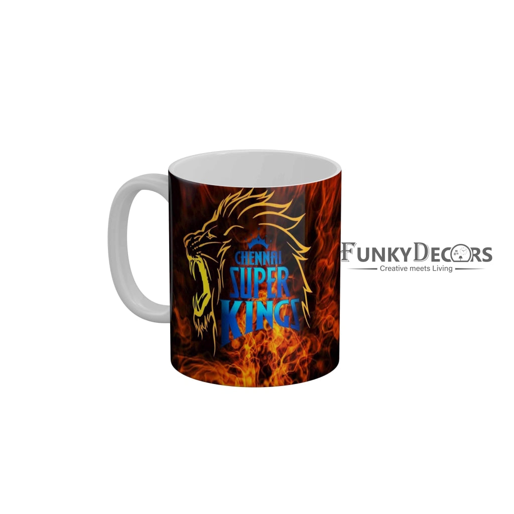 CSK Logo Coffee Ceramic Mug 350 ML-FunkyDecors IPL Mugs FunkyDecors