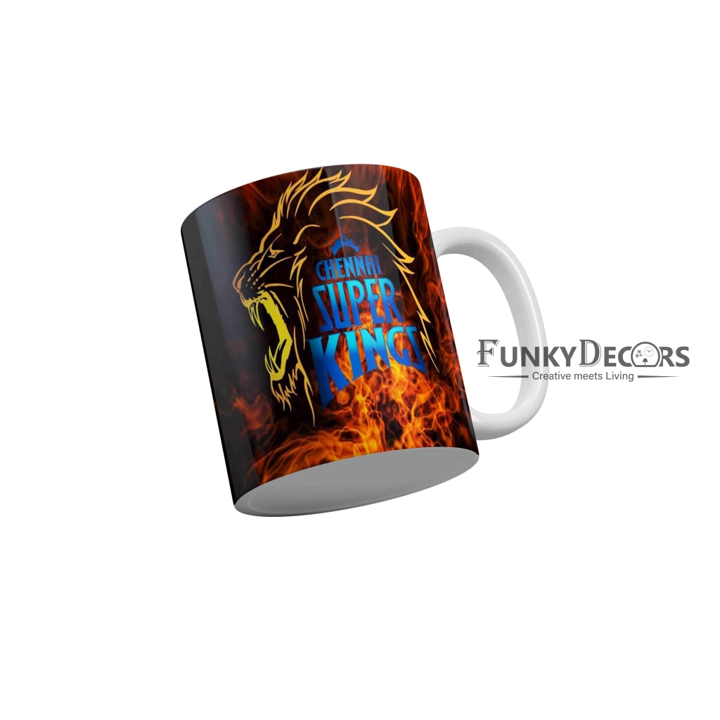 CSK Logo Coffee Ceramic Mug 350 ML-FunkyDecors IPL Mugs FunkyDecors