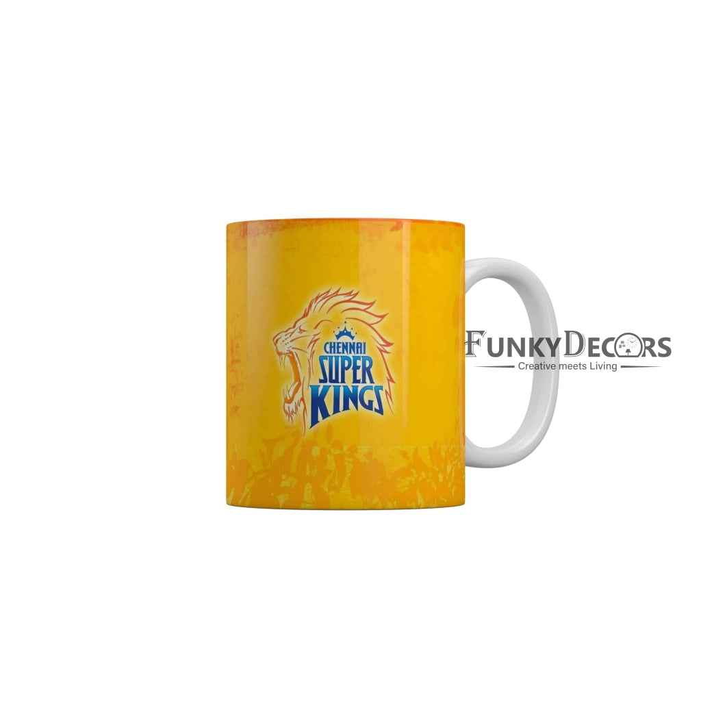CSK Logo Coffee Ceramic Mug 350 ML-FunkyDecors IPL Mugs FunkyDecors