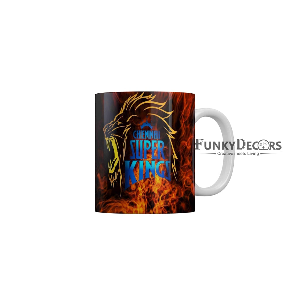 CSK Logo Coffee Ceramic Mug 350 ML-FunkyDecors IPL Mugs FunkyDecors