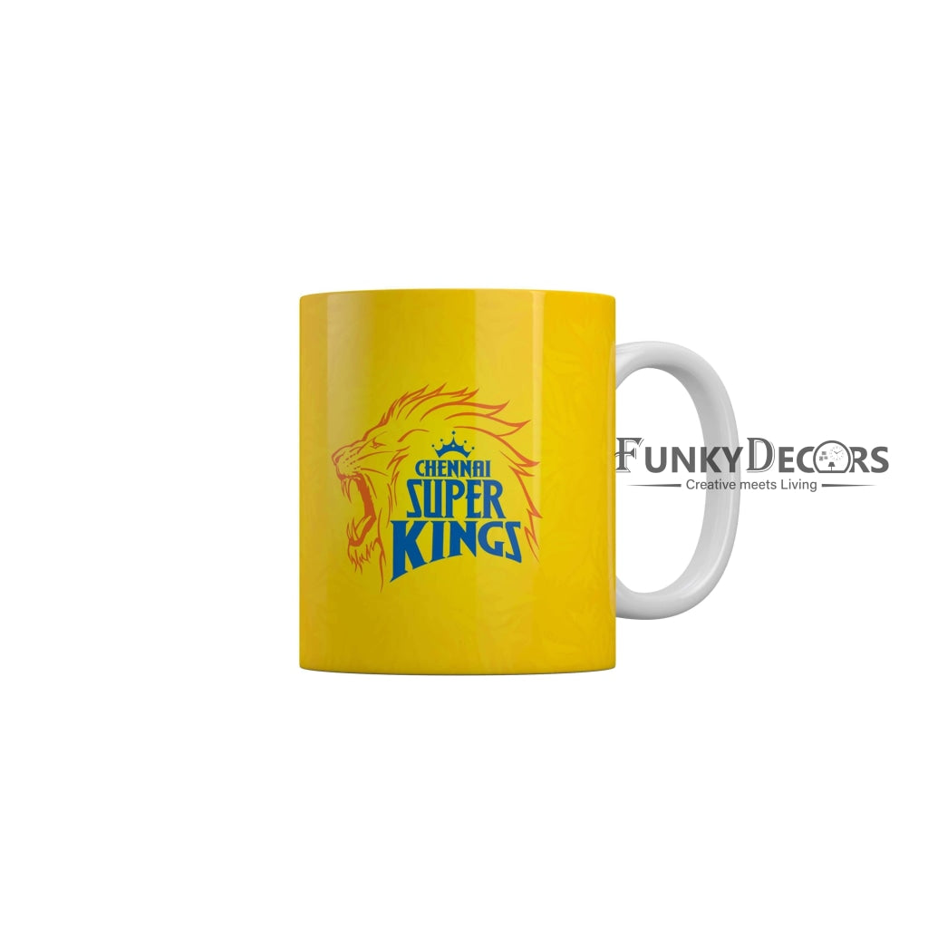 CSK Logo Coffee Ceramic Mug 350 ML-FunkyDecors IPL Mugs FunkyDecors