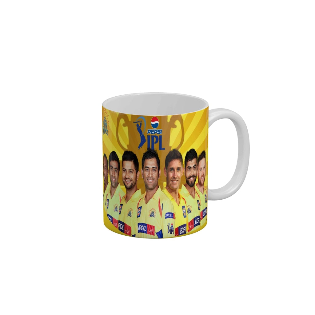CSK Team Coffee Ceramic Mug 350 ML-FunkyDecors IPL Mugs FunkyDecors