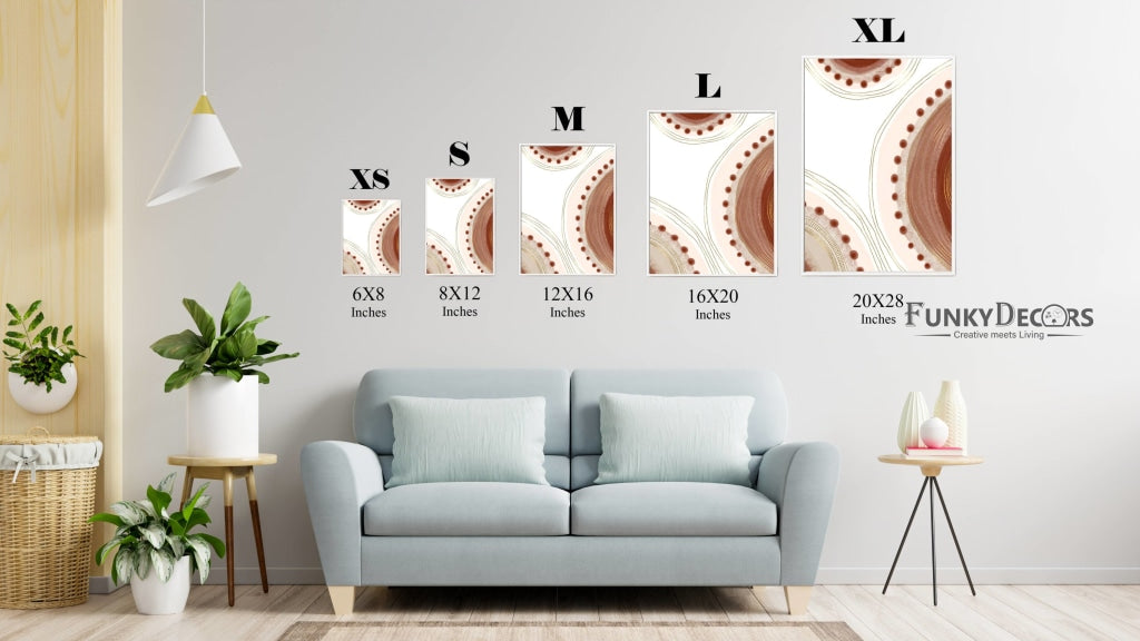 Curves -Geometric 3 Panels Art Frame For Wall Decor- Funkydecors Posters Prints & Visual Artwork