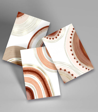 Curves -Geometric 3 Panels Art Frame For Wall Decor- Funkydecors Xs / Roll Posters Prints & Visual