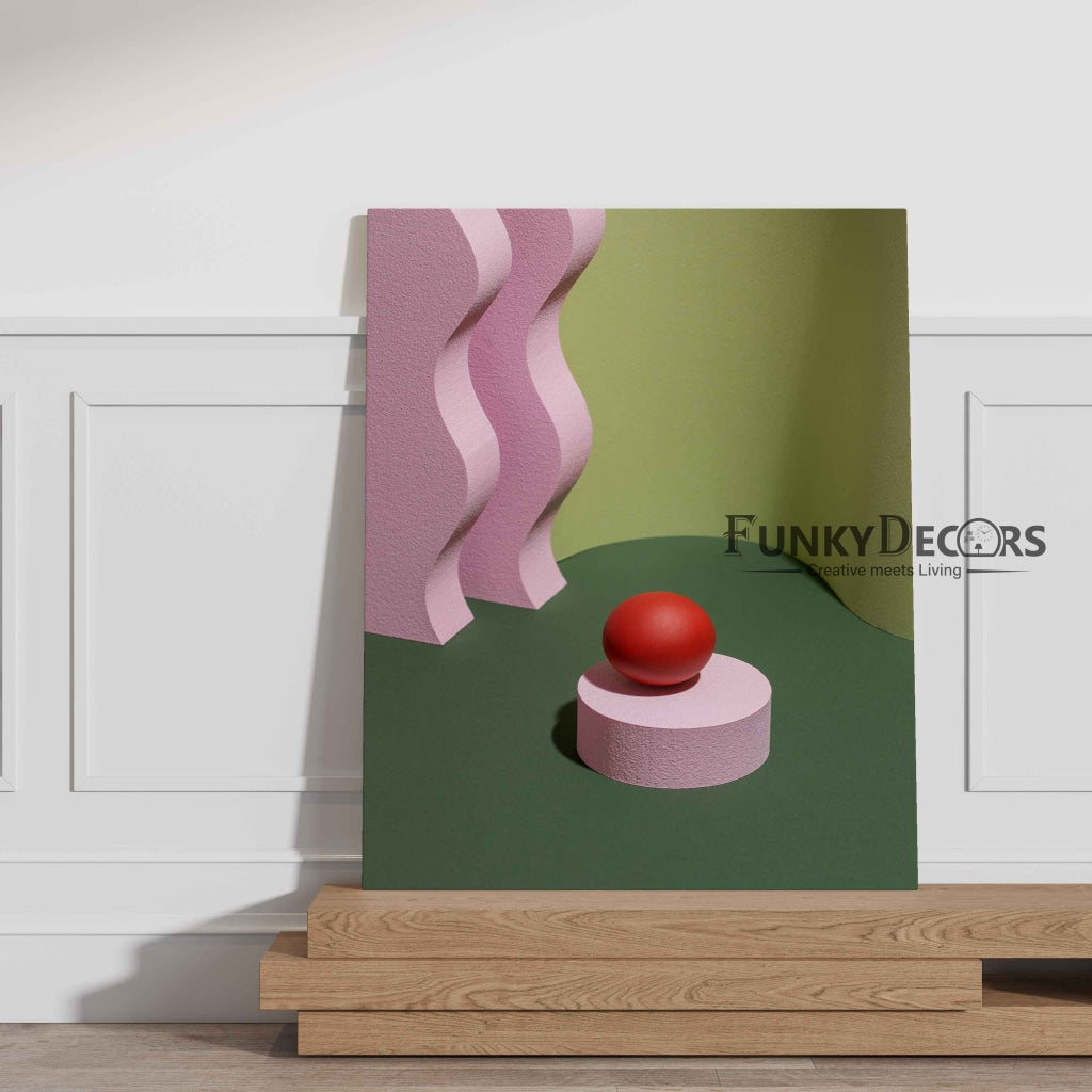 Curvy Geometric Art Frame For Wall Decor- Funkydecors Posters Prints & Visual Artwork