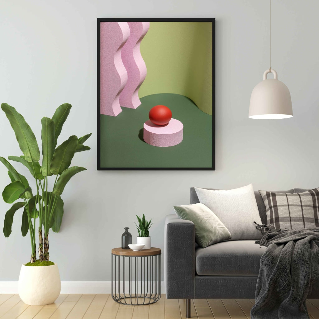 Curvy Geometric Art Frame For Wall Decor- Funkydecors Xs / Black Posters Prints & Visual Artwork