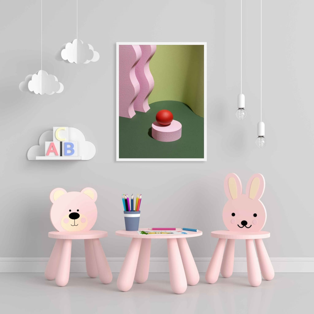 Curvy Geometric Art Frame For Wall Decor- Funkydecors Xs / White Posters Prints & Visual Artwork
